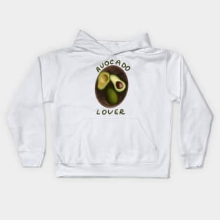 Avocado lover design vegan art Kids Hoodie